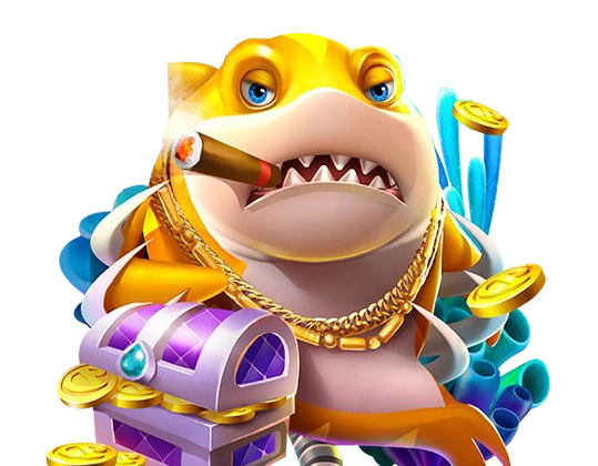 Fish graphic for Joker fishing game promotion.